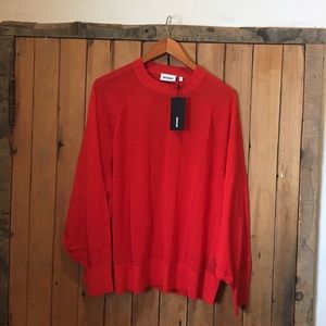 Sheer Red Blouse from WEEKDAY Sweden